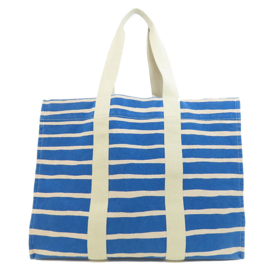 HERMES Tote Bag canvas blue Bayadere Tote
