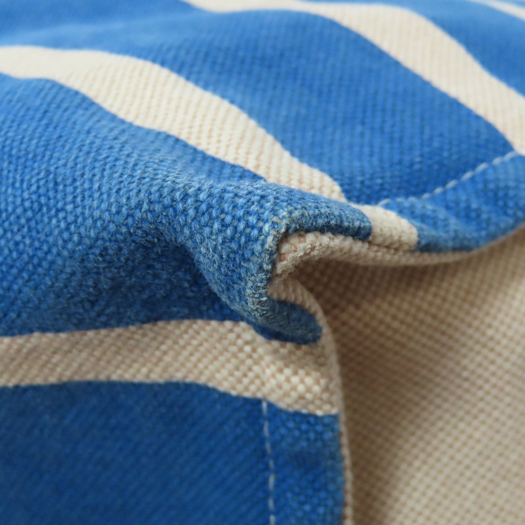 HERMES Tote Bag canvas blue Bayadere Tote