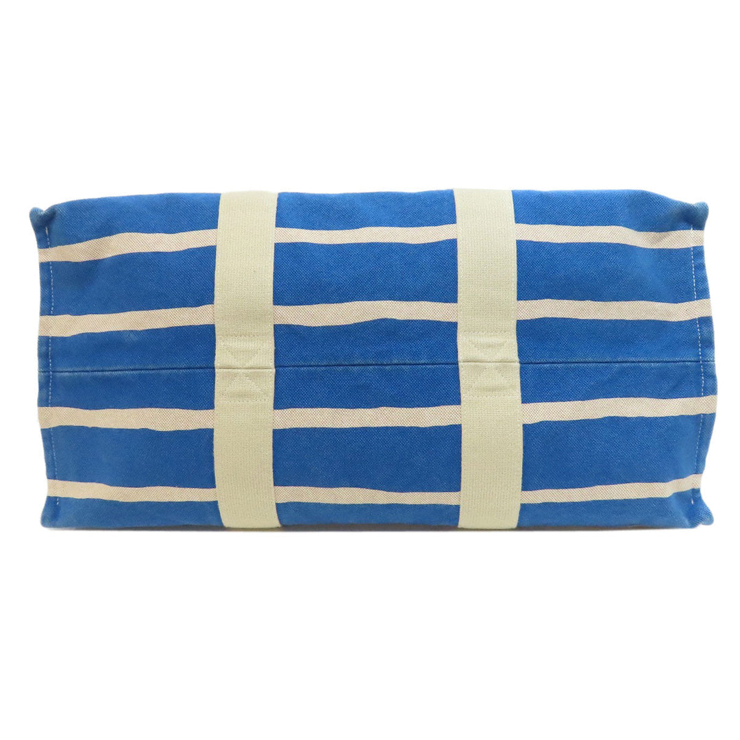 HERMES Tote Bag canvas blue Bayadere Tote