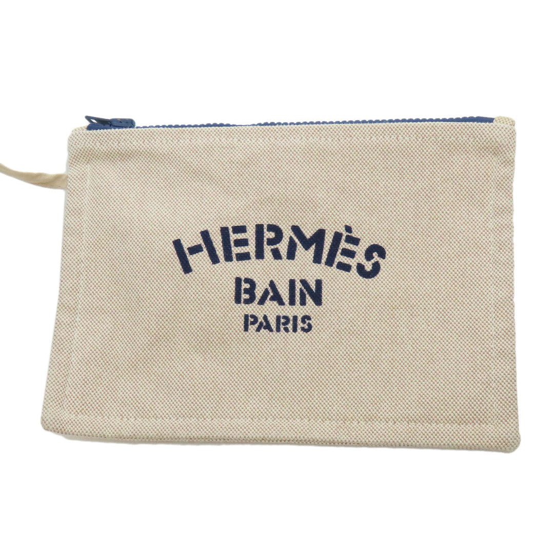 HERMES Tote Bag canvas blue Bayadere Tote