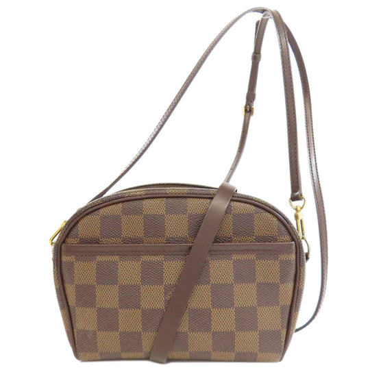 LOUIS VUITTON Shoulder Bag N51296 Damier canvas Brown Pochette Ipanema PM Women Used Authentic