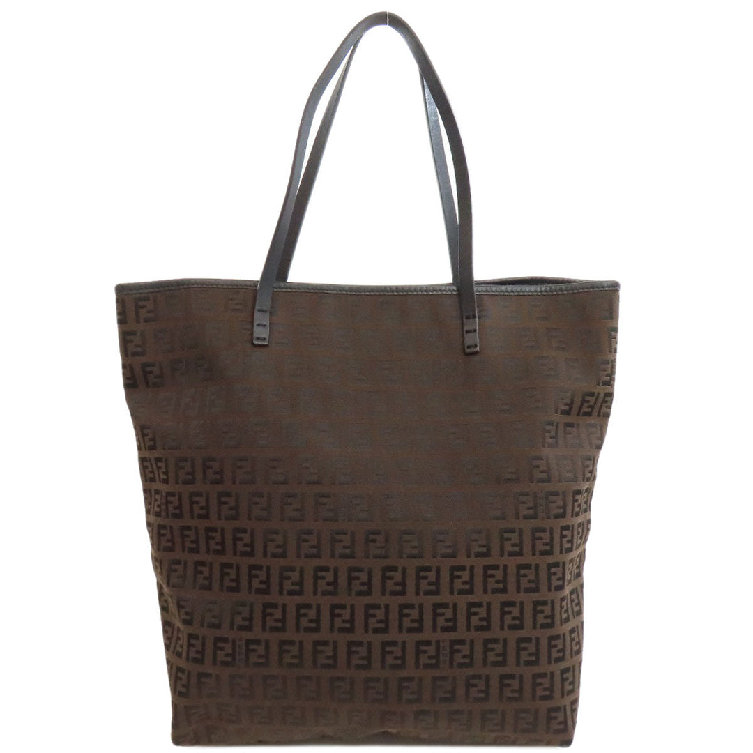 FENDI Tote Bag canvas Brown Zucca Pattern