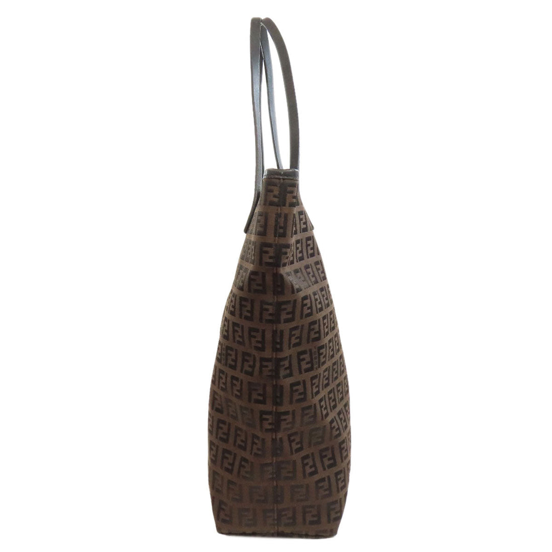 FENDI Tote Bag canvas Brown Zucca Pattern