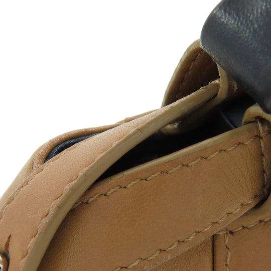 FENDI Handbag Calfskin Brown Peekaboo Mini 2WAY