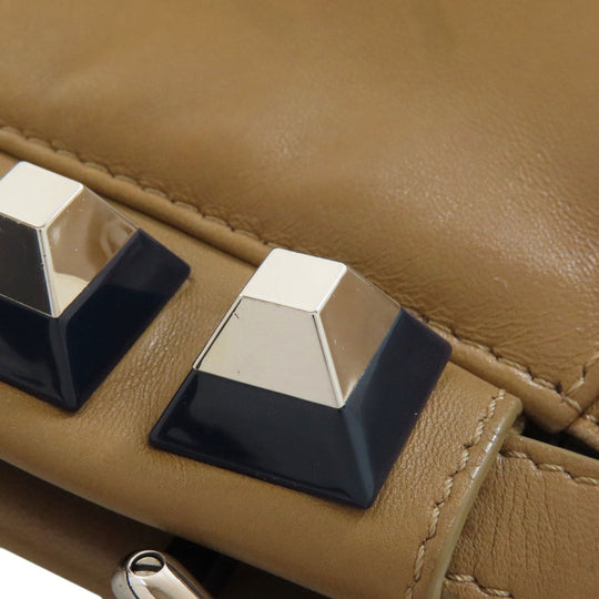 FENDI Handbag Calfskin Brown Peekaboo Mini 2WAY