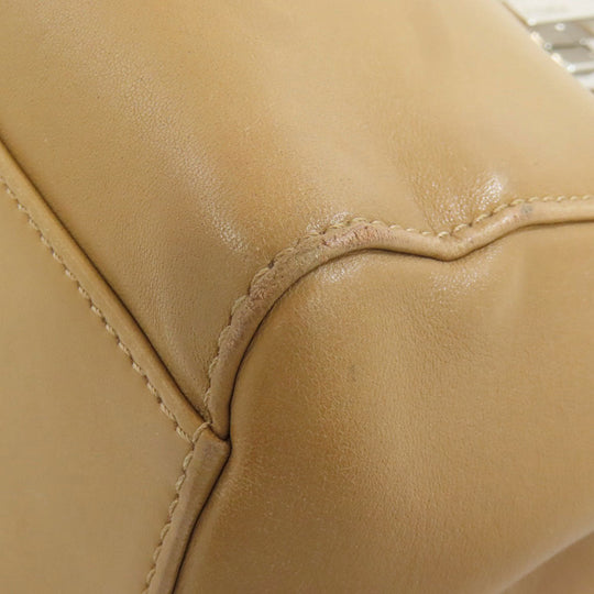 FENDI Handbag Calfskin Brown Peekaboo Mini 2WAY