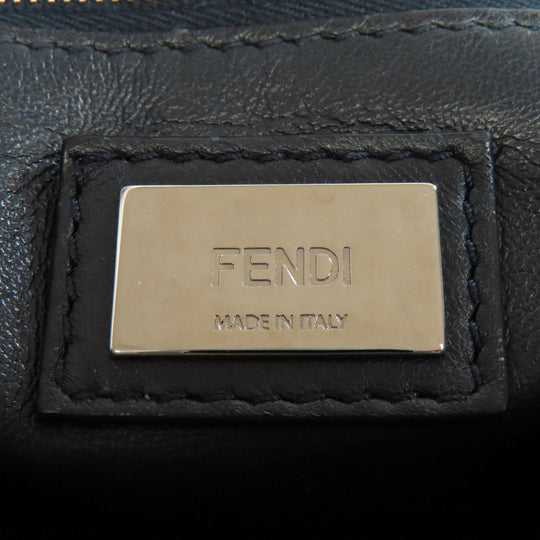 FENDI Handbag Calfskin Brown Peekaboo Mini 2WAY