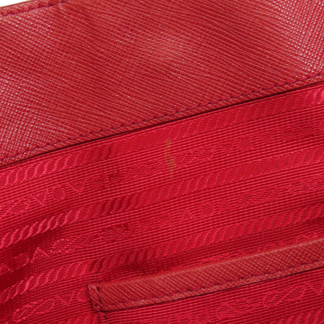 PRADA Tote Bag Safiano Red Galleria