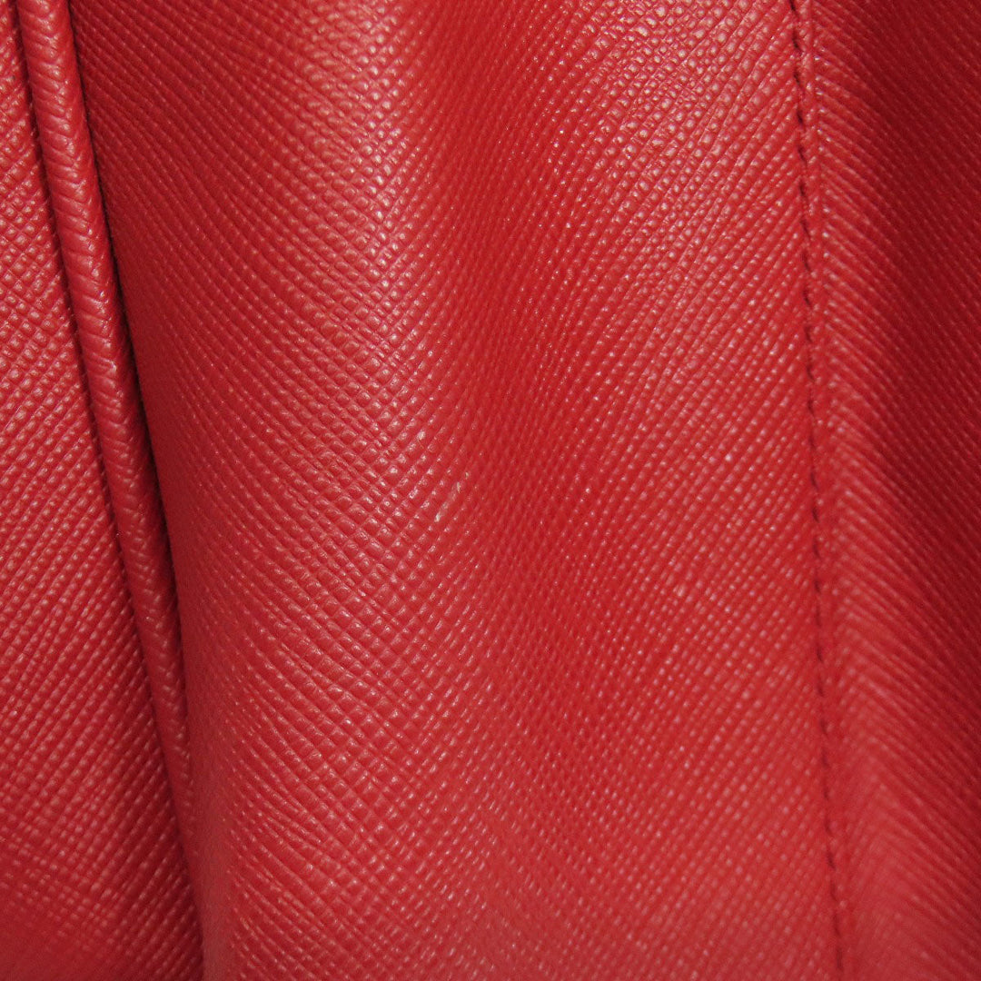 PRADA Tote Bag Safiano Red Galleria