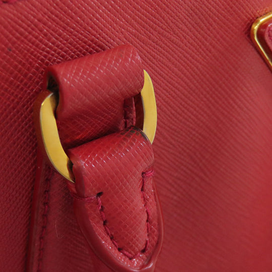 PRADA Tote Bag Safiano Red Galleria