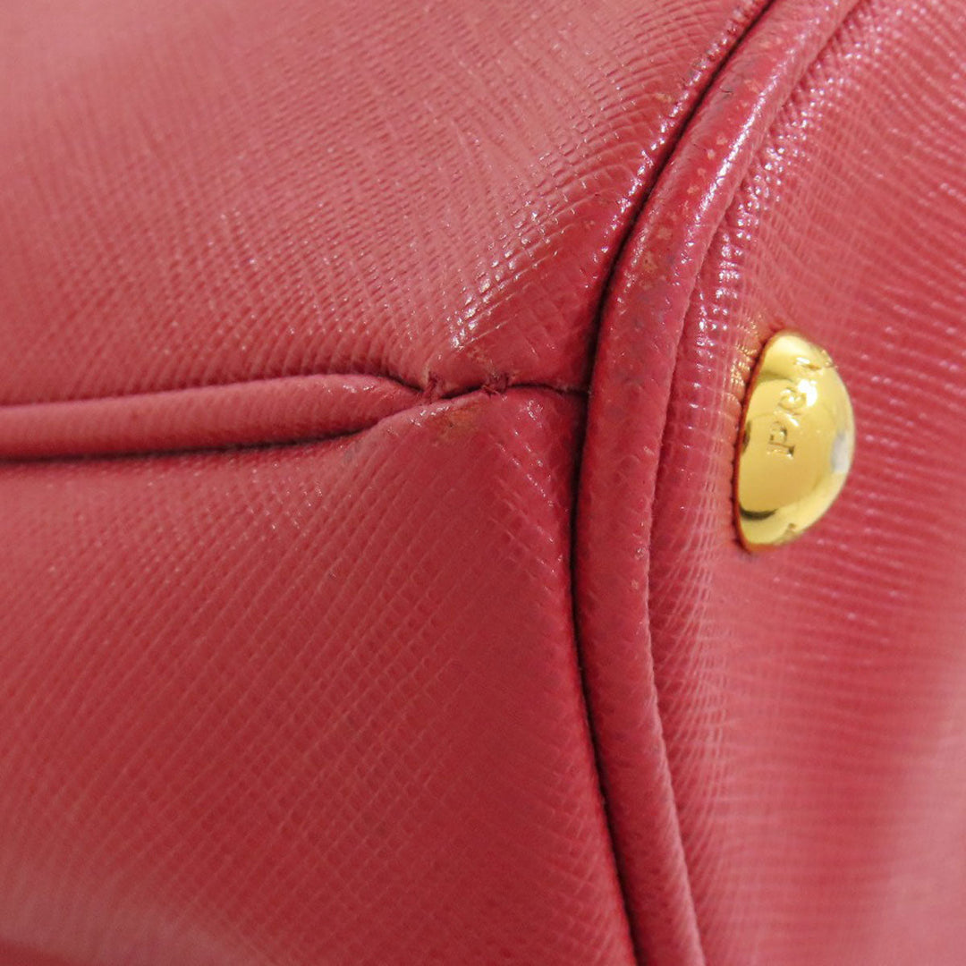 PRADA Tote Bag Safiano Red Galleria