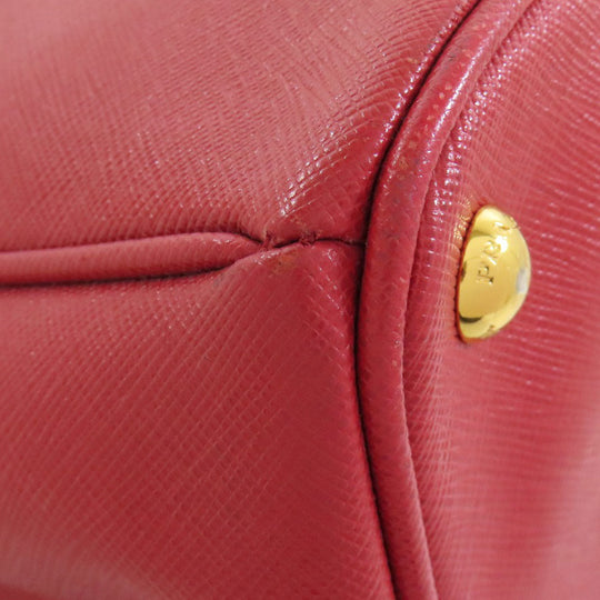 PRADA Tote Bag Safiano Red Galleria