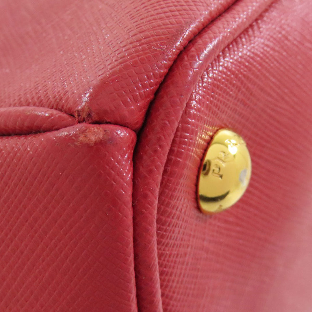 PRADA Tote Bag Safiano Red Galleria