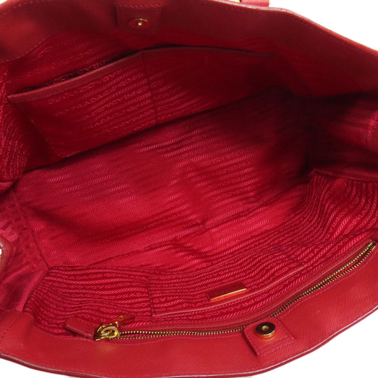 PRADA Tote Bag Safiano Red Galleria