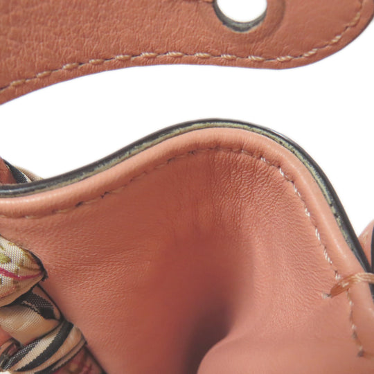 FENDI Handbag Calfskin pink Peekaboo ribbon stitch 2WAY Women Used Authentic