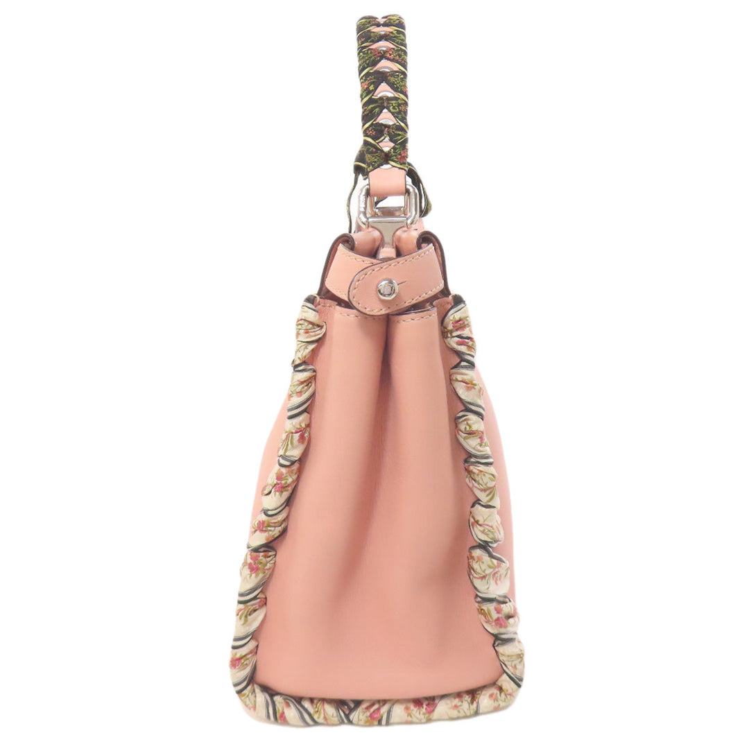 FENDI Handbag Calfskin pink Peekaboo ribbon stitch 2WAY Women Used Authentic