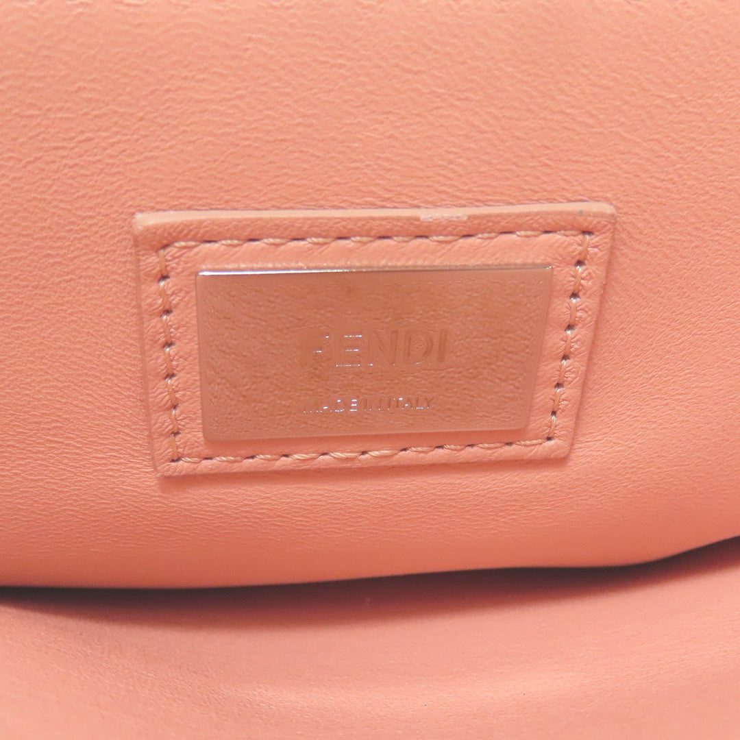 FENDI Handbag Calfskin pink Peekaboo ribbon stitch 2WAY Women Used Authentic