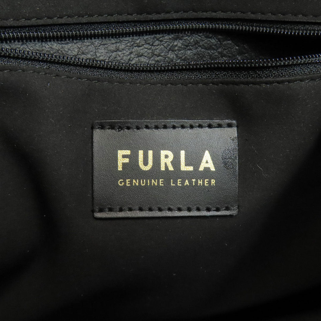 Furla Tote Bag leather black logo