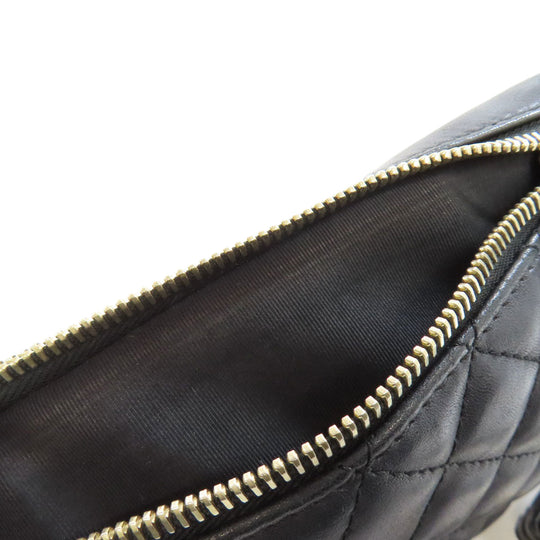 CHANEL Hip bag lambskin black COCO Mark Gold Metal