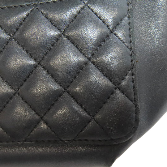 CHANEL Hip bag lambskin black COCO Mark Gold Metal