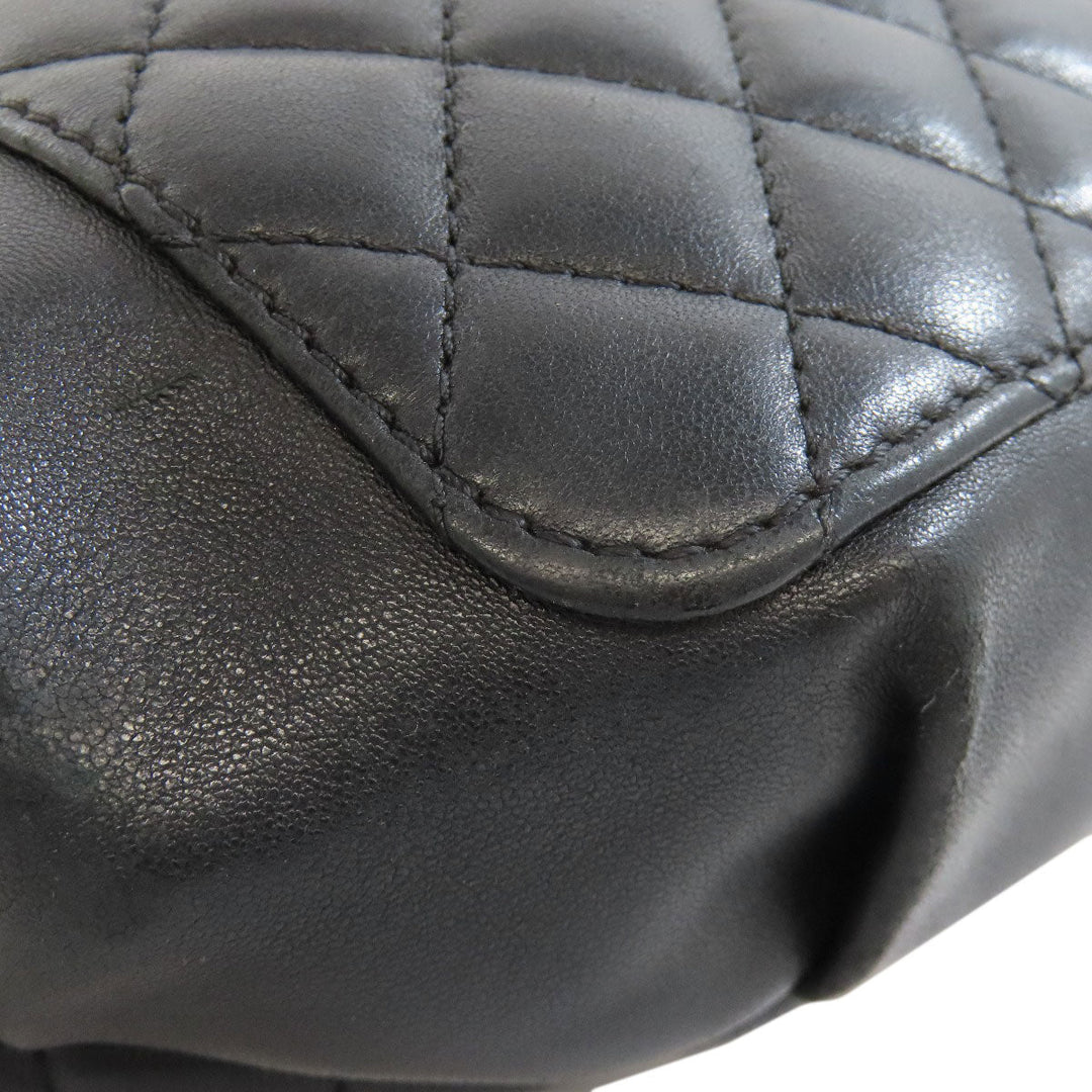 CHANEL Hip bag lambskin black COCO Mark Gold Metal