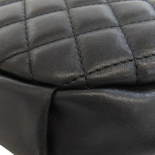 CHANEL Hip bag lambskin black COCO Mark Gold Metal