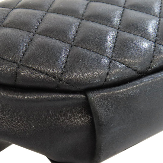 CHANEL Hip bag lambskin black COCO Mark Gold Metal