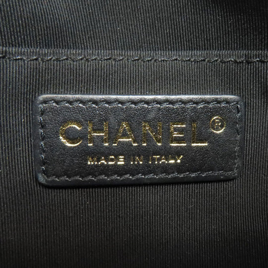 CHANEL Hip bag lambskin black COCO Mark Gold Metal