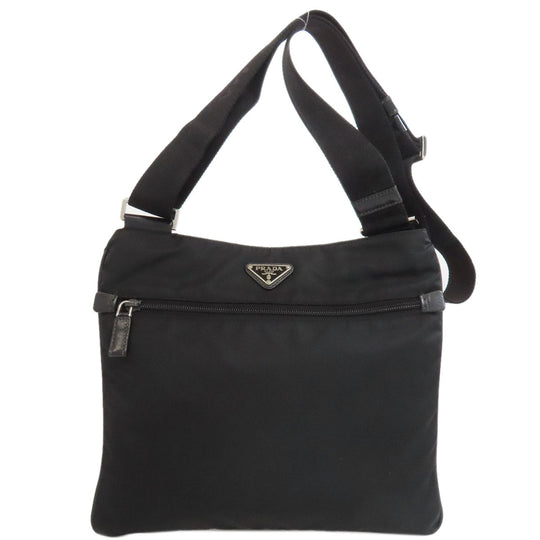 PRADA Shoulder Bag Nylon black logoMetal