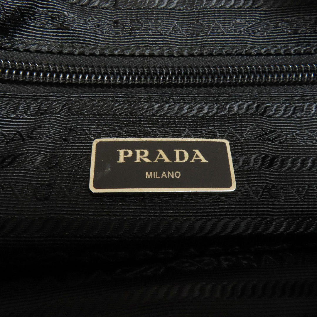 PRADA Shoulder Bag Nylon black logoMetal