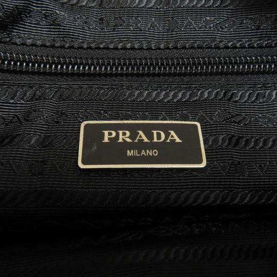 PRADA Shoulder Bag Nylon black logoMetal
