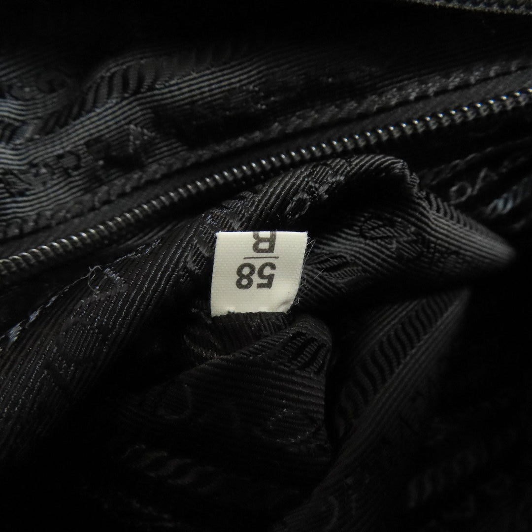 PRADA Shoulder Bag Nylon black logoMetal
