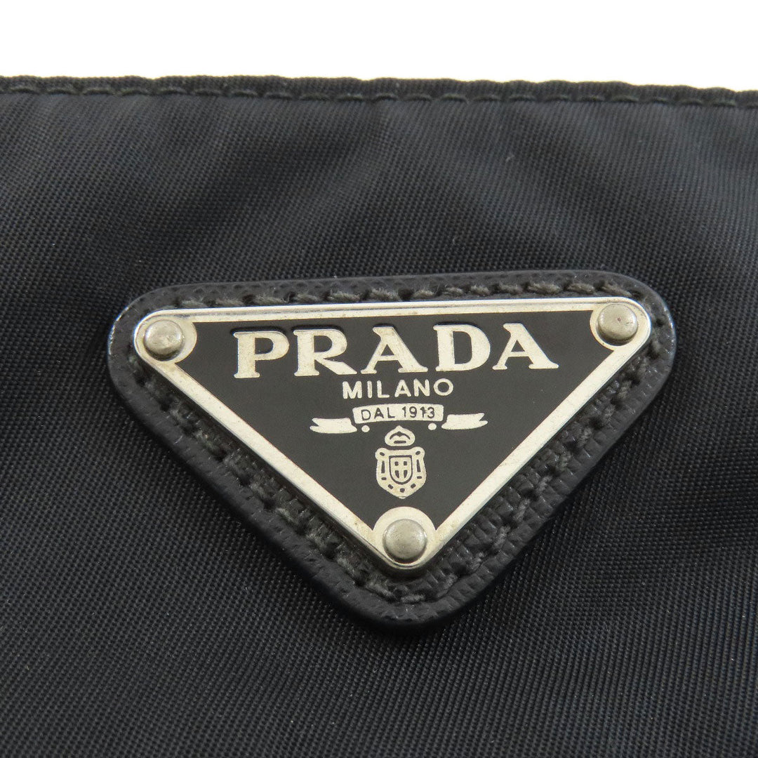 PRADA Shoulder Bag Nylon black logoMetal