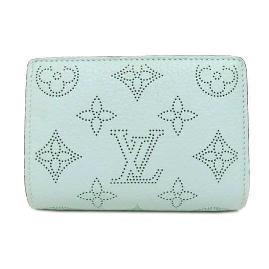 LOUIS VUITTON Bifold Wallet M83502 Mahina leather blue Portefeuille Clare