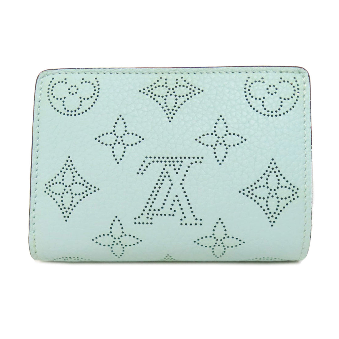 LOUIS VUITTON Bifold Wallet M83502 Mahina leather blue Portefeuille Clare