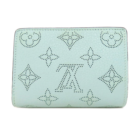 LOUIS VUITTON Bifold Wallet M83502 Mahina leather blue Portefeuille Clare
