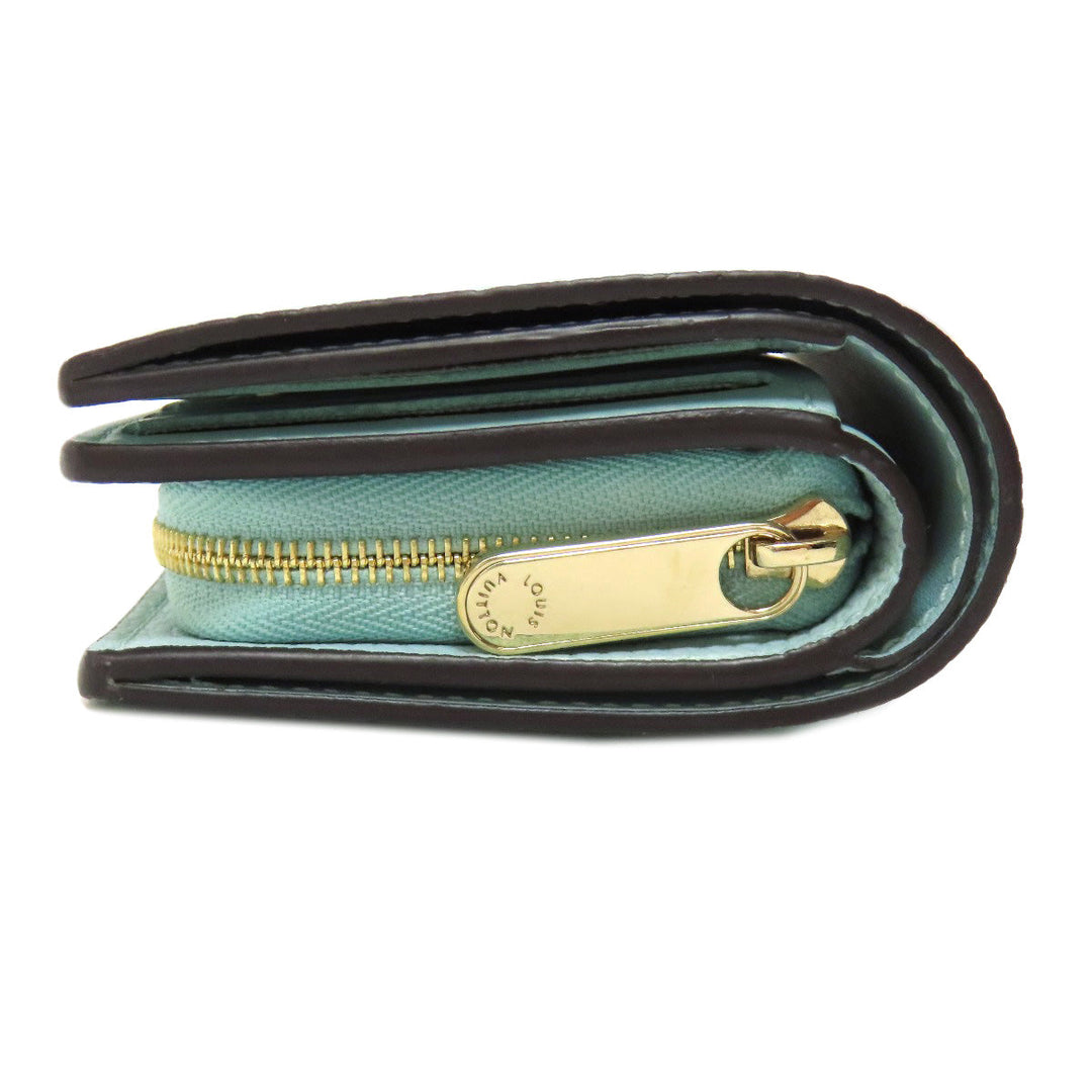 LOUIS VUITTON Bifold Wallet M83502 Mahina leather blue Portefeuille Clare