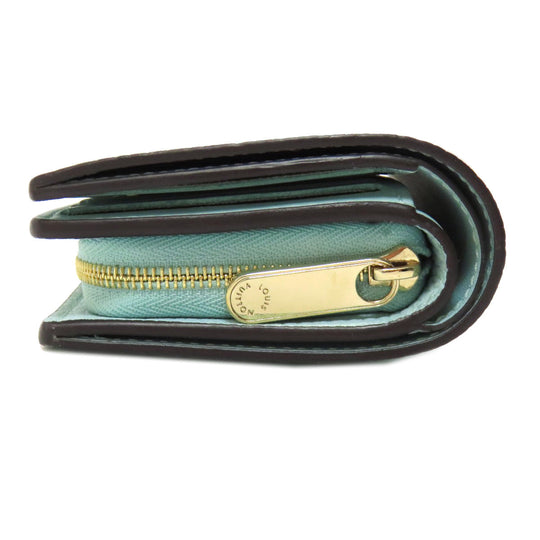 LOUIS VUITTON Bifold Wallet M83502 Mahina leather blue Portefeuille Clare