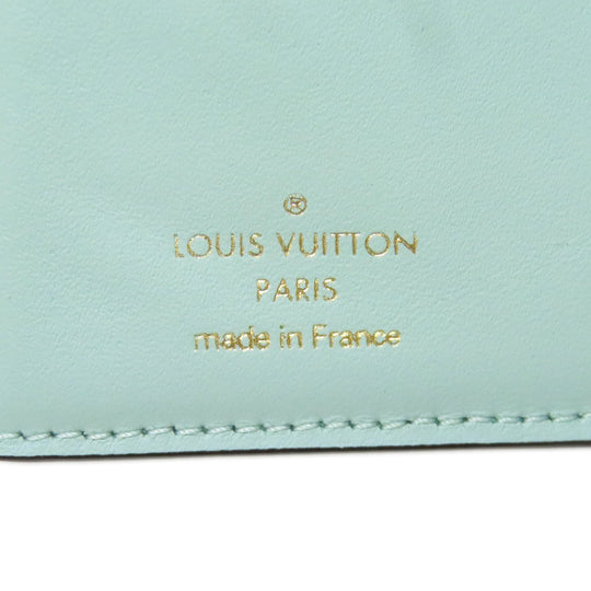 LOUIS VUITTON Bifold Wallet M83502 Mahina leather blue Portefeuille Clare