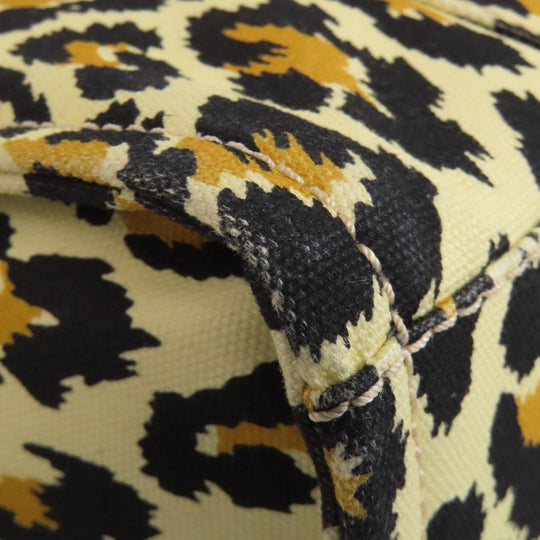 MARC JACOBS Handbag canvas yellow Leopard Pattern 2WAY