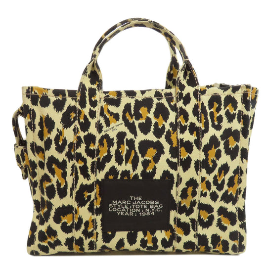 MARC JACOBS Handbag canvas yellow Leopard Pattern 2WAY