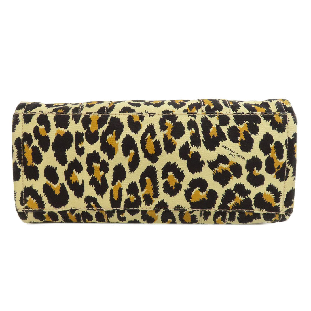 MARC JACOBS Handbag canvas yellow Leopard Pattern 2WAY