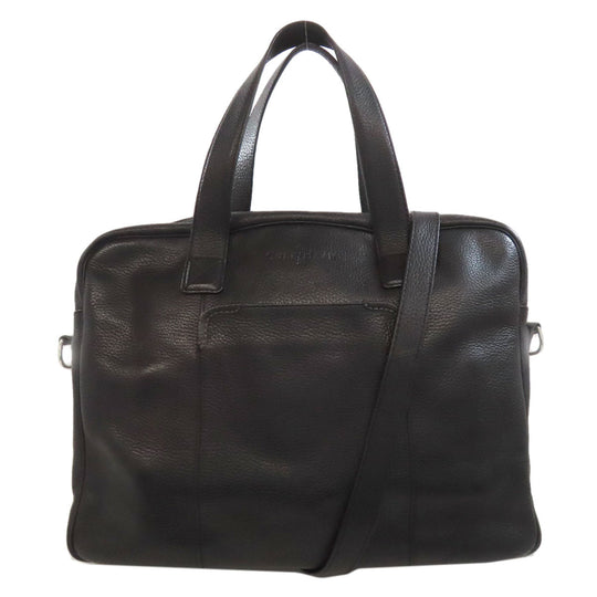 COLE HAAN Business bag leather black 2WAY mens Used Authentic