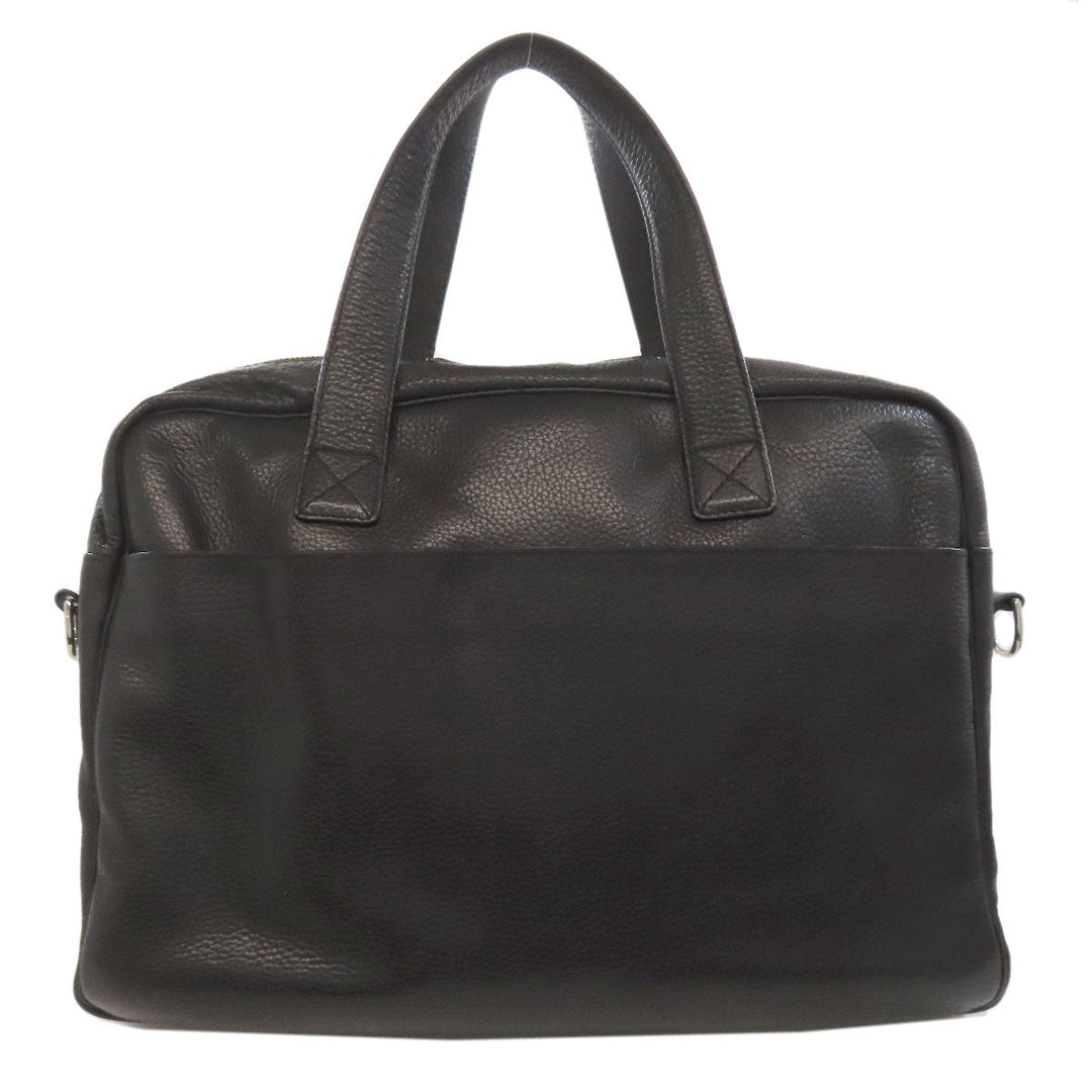 COLE HAAN Business bag leather black 2WAY mens Used Authentic