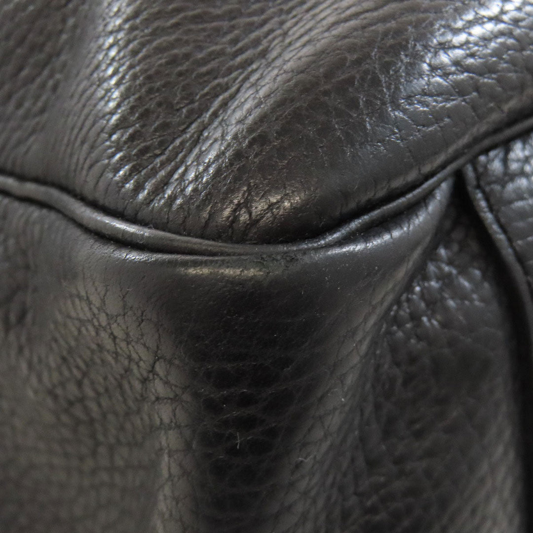 COLE HAAN Business bag leather black 2WAY mens Used Authentic