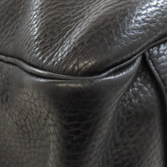 COLE HAAN Business bag leather black 2WAY mens Used Authentic