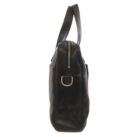 COLE HAAN Business bag leather black 2WAY mens Used Authentic