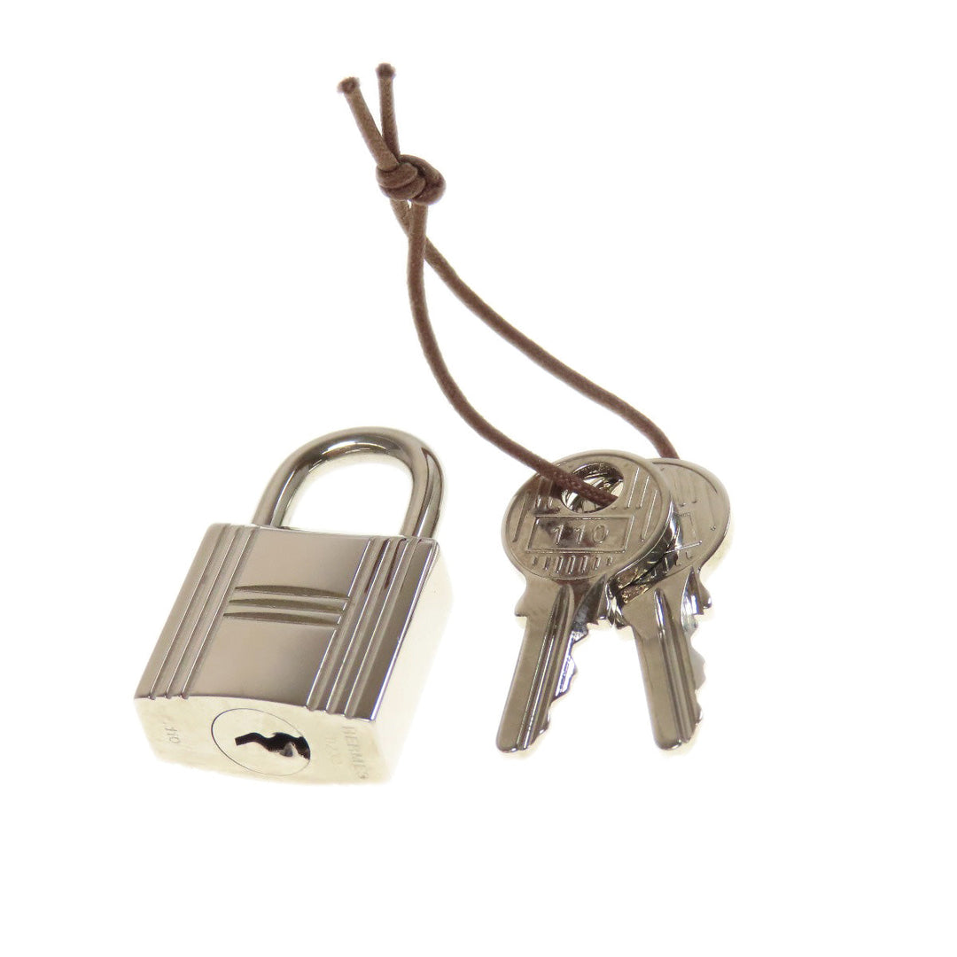 HERMES Handbag Taurillon Clemence Brown Picotin Lock MM SilverMetal Women Used Authentic