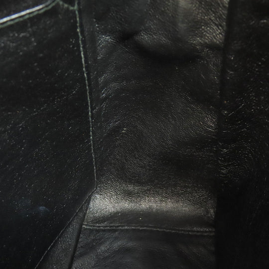 CHANEL Shoulder Bag lambskin black one belt COCO Mark SilverMetal