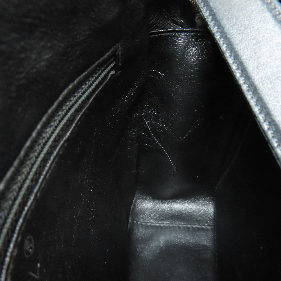 CHANEL Shoulder Bag lambskin black one belt COCO Mark SilverMetal